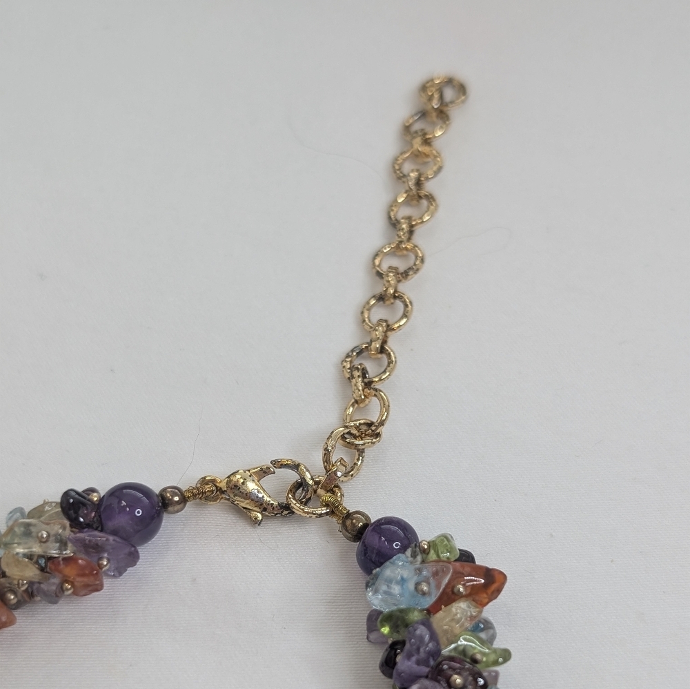 Stauer 140 Carat Gemstone Fiesta Necklace & Earrings - Vintage Estate Jewelry - Picture 7 of 10